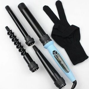 Interchangeable Curling Wand Set with Glove